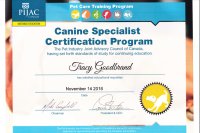 PIJAC Canine Specialist Certificate