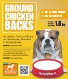 Label of Perfectly Raw ™ Ground Chicken Backs